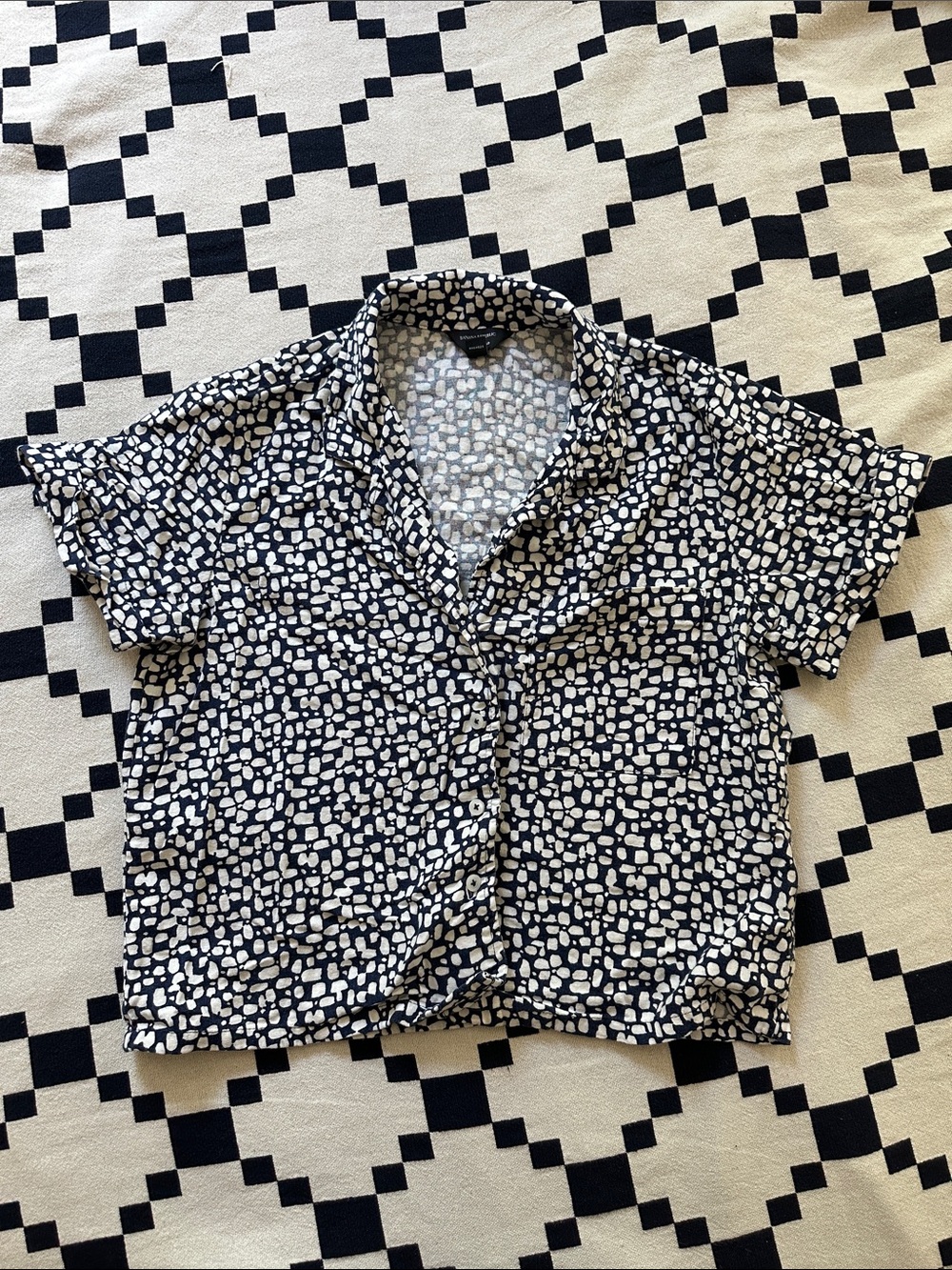 Banana Republic linen blend camp shirt